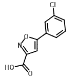 结构式 CAS# 925940-95-0, 5-(3-氯苯基)-1,2-恶唑-3-羧酸