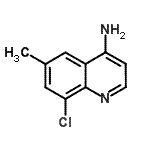 结构式 CAS# 948293-57-0, 8-氯-6-甲基-4-喹啉胺