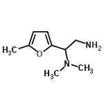结构式 CAS# 953749-60-5, N<sup>1</sup>,N<sup>1</sup>-二甲基-1-(5-甲基-2-呋喃基)-1,2-乙二胺