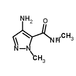 结构式 CAS# 957261-73-3, 4-氨基-N,1-二甲基-1H-吡唑-5-甲酰胺