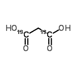 结构式 CAS# 99524-14-8, (1,3-<sup>13</sup>C<sub>2</sub>)丙二酸