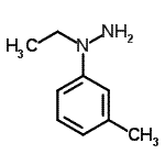 结构式 CAS# 99717-68-7, 1-乙基-1-(3-甲基苯基)肼
