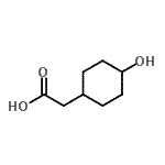 结构式 CAS# 99799-09-4, (4-羟基环己基)乙酸