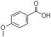 结构式 CAS# 100-09-4, 对甲氧基苯甲酸; 4-甲氧基苯甲酸