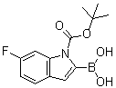 结构式 CAS# 1000068-26-7, [1-(叔丁氧羰基)-6-氟-2-吲哚基]硼酸
