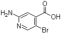 structure of CAS# 1000339-23-0, 2-Amino-5-bromo-4-pyridinecarboxylic acid