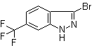 structure of CAS# 1000341-21-8, 3-Bromo-6-(trifluoromethyl)-1H-indazole