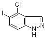 structure of CAS# 1000342-37-9, 4-Chloro-5-iodo-1H-indazole