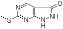 structure of CAS# 100047-42-5, 1,2-Dihydro-6-(methylthio)-3H-pyrazolo[3,4-d]pyrimidin-3-one