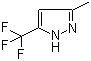 结构式 CAS# 10010-93-2, 3-甲基-5-(三氟甲基)-1H-吡唑