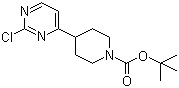 structure of CAS# 1001754-82-0, 4-(2-Chloro-4-pyrimidinyl)-1-piperidinecarboxylic acid tert-butyl ester