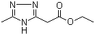 structure of CAS# 100187-10-8, Ethyl 2-(5-methyl-4H-1,2,4-triazol-3-yl)acetate;5-Methyl-1H-1,2,4-triazole-3-acetic acid ethyl ester