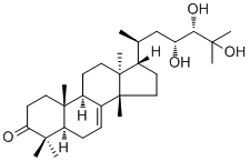 structure of CAS# 100198-09-2, Piscidinol A;(5R,9R,10R,13S,14S,17S)-4,4,10,13,14-pentamethyl-17-[(2S,4R,5S)-4,5,6-trihydroxy-6-methylheptan-2-yl]-1,2,5,6,9,11,12,15,16,17-decahydrocyclopenta[a]phenanthren-3-one