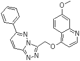 structure of CAS# 1002304-34-8, AMG 208;7-Methoxy-4-[(6-phenyl-1,2,4-triazolo[4,3-b]pyridazin-3-yl)methoxy]quinoline