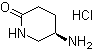 structure of CAS# 1003021-01-9, (R)-5-Aminopiperidin-2-one hydrochloride