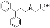 structure of CAS# 100442-33-9, 2,N-Dimethyl-N-(3,3-diphenylpropyl)-1-amino-2-propanol