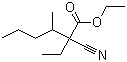 structure of CAS# 100453-11-0, Ethyl 1-methylbutyl cyanoacetate;2-Cyano-2-ethyl-3-methylhexanoic acid ethyl ester