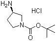 structure of CAS# 1004538-34-4, 3-Amino-1-pyrrolidinecarboxylic acid tert-butyl ester hydrochloride