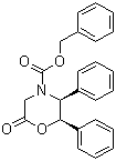 结构式 CAS# 100516-54-9, (2R,3S)-N-苄氧羰基-2,3-二苯基吗啉-6-酮