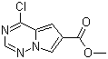 结构式 CAS# 1005196-61-1, 4-氯吡咯并[2,1-f][1,2,4]三嗪-6-甲酸甲酯
