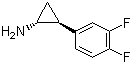 结构式 CAS# 1006614-49-8, (1R,2S)-rel-2-(3,4-二氟苯基)环丙胺