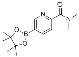 structure of CAS# 1006876-27-2, N,N-dimethyl-5-(4,4,5,5-tetramethyl-1,3,2-dioxaborolan-2-yl)picolinamide