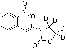 structure of CAS# 1007478-57-0, 3-[(E)-(2-Nitrobenzylidene)amino](d<sub>4</sub>)-1,3-oxazolidin-2-one;2-NP-AOZ-d<sub>4</sub>