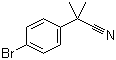 structure of CAS# 101184-73-0, 2-(4-Bromophenyl)-2-methylpropanenitrile