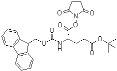 structure of CAS# 101214-22-6, N-[(9H-Fluoren-9-ylmethoxy)carbonyl]-L-glutamic acid 5-(1,1-dimethylethyl) 1-(2,5-dioxo-1-pyrrolidinyl) ester