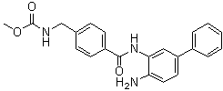 structure of CAS# 1013330-79-4, N-[[4-[[(4-Amino[1,1'-biphenyl]-3-yl)amino]carbonyl]phenyl]methyl]carbamic acid methyl ester