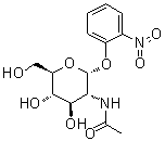 structure of CAS# 10139-01-2, 2'-Nitrophenyl 2-acetamido-2-deoxy-alpha-D-glucopyranoside;o-Nitrophenyl 2-acetamido-2-deoxy-alpha-D-glucopyranoside