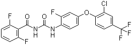 structure of CAS# 101463-69-8, Flufenoxuron;N-(((4-(2-Chloro-4-(trifluoromethyl)phenoxy)-2-fluorophenyl)amino)carbonyl)-2,6-difluorobenzamide