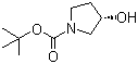 structure of CAS# 101469-92-5, (S)-(+)-1-Boc-3-hydroxypyrrolidine;N-(tert-Butoxycarbonyl)-(S)-(+)-3-pyrrolidinol