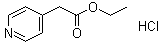 结构式 CAS# 102879-50-5, 4-吡啶乙酸乙酯盐酸盐