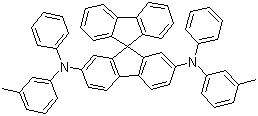 结构式 CAS# 1033035-83-4, N,N'-双(3-甲基苯基)-N,N'-二苯基-9,9-螺二芴-2,7-二胺