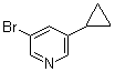 结构式 CAS# 1044210-57-2, 3-溴-5-环丙基吡啶