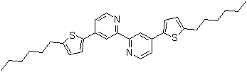 结构式 CAS# 1047684-56-9, 4,4'-双(5-己基-2-噻吩基)-2,2'-联吡啶
