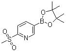 结构式 CAS# 1052138-94-9, 2-(甲基磺酰基)吡啶-5-硼酸频哪醇酯