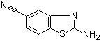 结构式 CAS# 105314-08-7, 2-氨基-5-氰基苯并噻唑