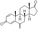 structure of CAS# 107868-30-4, Exemestane;6-Methylenandrosta-1,4-diene-3,17-dione; 10,13-Dimethyl-6-methylidene-7,8,9,10,11,12,13,14,15,16-decahydrocyclopenta[a]phenanthrene-