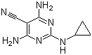 结构式 CAS# 112636-83-6, 地昔尼尔; 4,6-二氨基-2-环丙基氨基嘧啶-5-腈