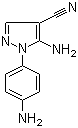 结构式 CAS# 1135324-00-3, 5-氨基-1-(4-氨基苯基)-1H-吡唑-4-甲腈