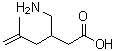 结构式 CAS# 1136478-30-2, 3-(氨基甲基)-5-甲基-5-己烯酸