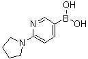 结构式 CAS# 1150114-75-2, [2-(吡咯烷-1-基)吡啶-5-基]硼酸