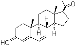 structure of CAS# 1162-56-7, 6-Dehydroprogesterone;Pregna-4,6-diene-3,20-dione