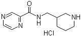 structure of CAS# 1185311-94-7, N-(3-Piperidinylmethyl)-2-pyrazinecarboxamide hydrochloride