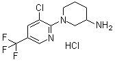 结构式 CAS# 1185313-62-5, 1-[3-氯-5-(三氟甲基)-2-吡啶基]-3-哌啶胺盐酸盐