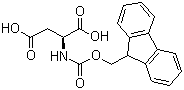 结构式 CAS# 119062-05-4, Fmoc-L-天冬氨酸; N-芴甲氧羰基-L-天冬氨酸
