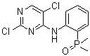 结构式 CAS# 1197953-49-3, 2,5-二氯-N-[2-(二甲基亚膦酰)苯基]-4-嘧啶胺