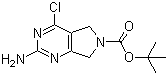 structure of CAS# 1207175-28-7, 2-Amino-4-chloro-5,7-dihydro-6H-pyrrolo[3,4-d]pyrimidine-6-carboxylic acid tert-butyl ester